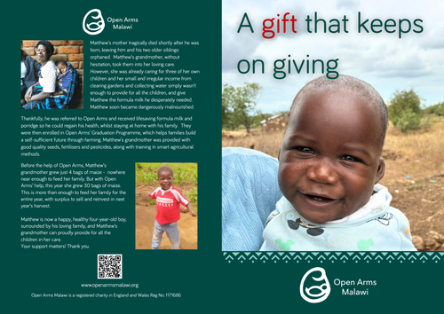 Bag of seeds, fertiliser and pesticides to help a family grow food -Gift Card