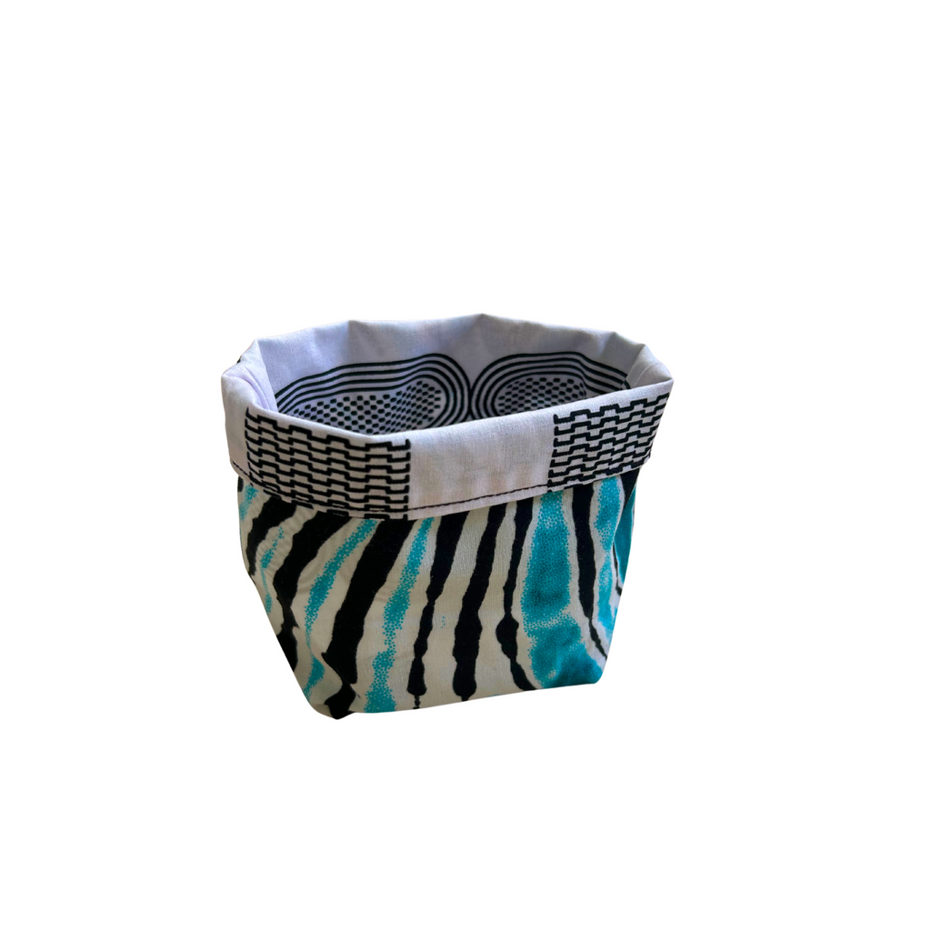 African fabric pots